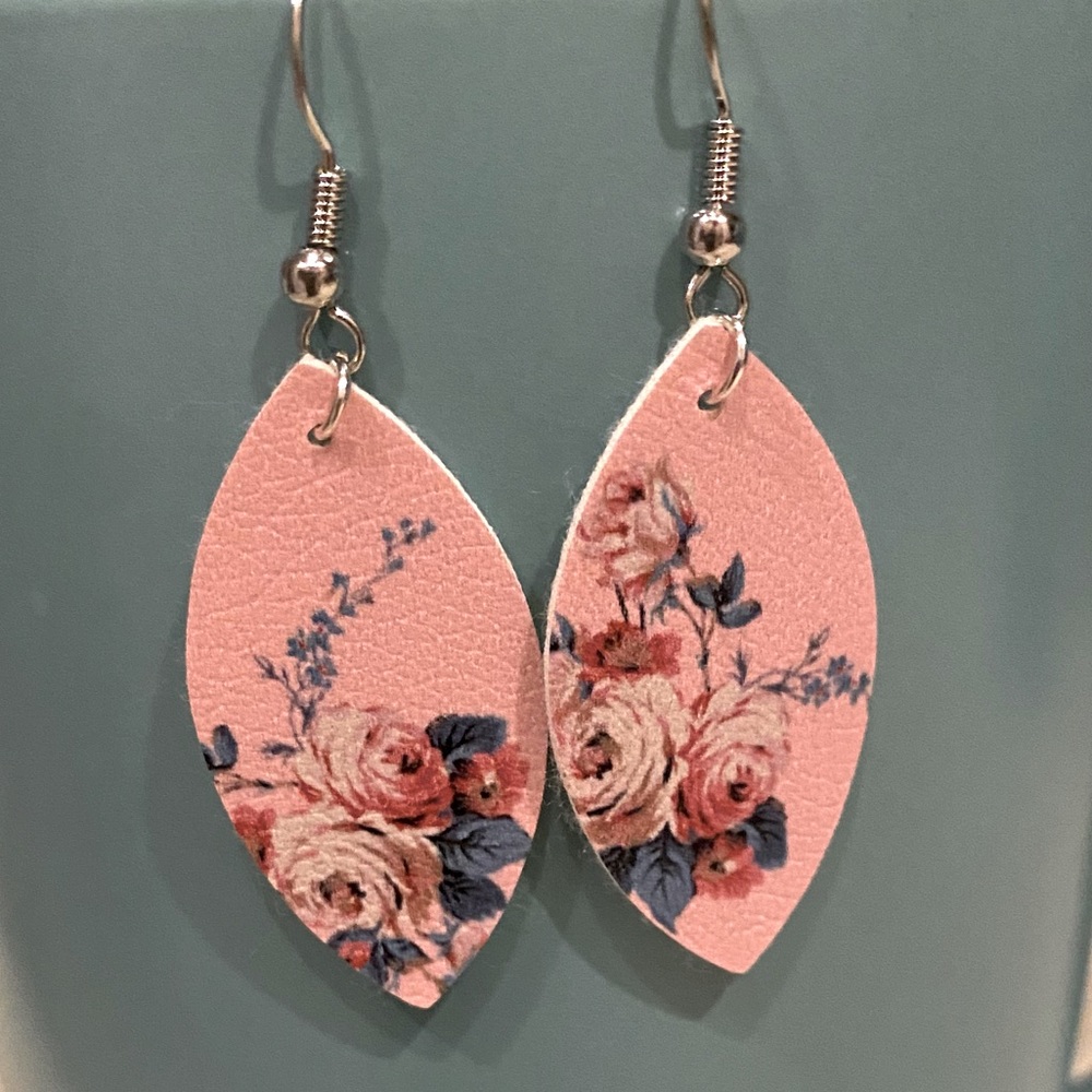 Faux leather earrings